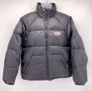 Polo Jeans Co Ralph Lauren Black Down Puffer Jacket Size XL